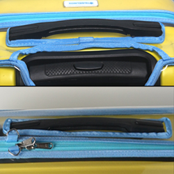 Bobokan handle atas dekat trolly & handle bag.